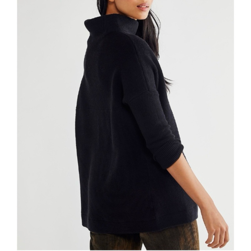 Free People Ottoman Slouchy Tunic Sweater Black Size XS